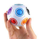 Creative Magic Spherical Speed Rainbow Puzzles Ball Football Kids Education Y7H2