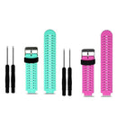 2 Pieces Silicone Replacement Wrist Watch Band for Garmin Forerunner 220 230 235