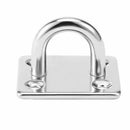Holes Stainless Steel With Ring Boat Deck Rope Fixing Marine Eye Plate