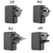 4 Ports USB Charger 2.1A 10.5W Phone Wall Charging Adapter w/4pcs Converter