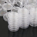 200pcs 22.5/28mm Transparent Round Case Coin Storage Capsules Container Box
