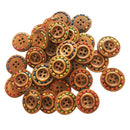 30pcs Round 4 Holes Wood Wooden Buttons for DIY Sewing Scrapbooking 25mm