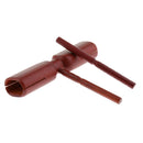 Wood Tone Block with Beater Mallet Hammer Percussion Instrument Set Red