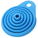 Portable Retractable Funnels Home Kitchen Funnel Convenient Storage Blue