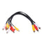 3 RCA Male to 9 RCA Female Composite Audio Video AV Cable Splitter for DVD