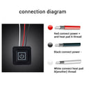 5V-15V 3 Gear Temp Control Waterproof Heating Switch Clothes Silicone Button