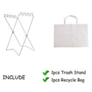 Stainless Steel Garbage Bag Storage Bracket Portable Outdoor Camping Garbag