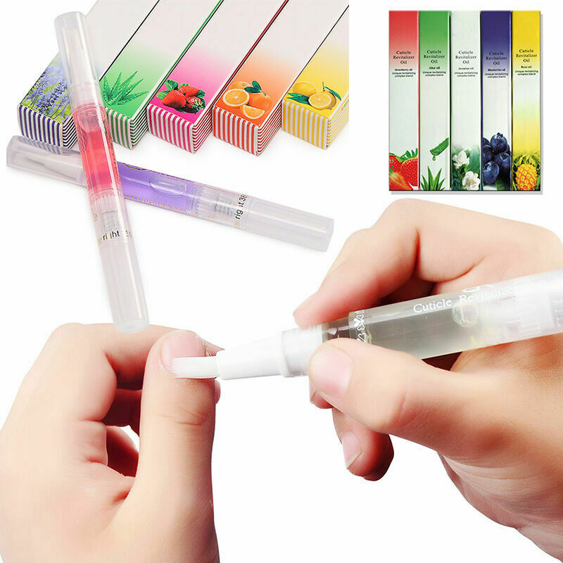 12x Mix Taste Cuticle Revitalizer Oil Pen Nail Art Nail-Care-Manicure Treat S3P3