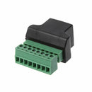 Ethernet RJ45 Female To Screw Terminal 8 Pin CCTV Digital DVR Adapter Con OYC
