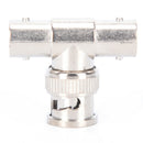 5Pcs BNC Male To Dual 2 Female T Splitter Connector Adapter For CCTV Camera  ME