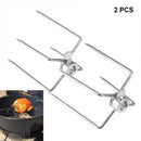 2Pcs Bbq Forks Iron Chrome Platingrotisserie Forks Spit Charcoal Chicken Gr U4N9