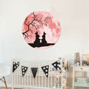 30Cm Wall Stickers Pink Couple Colorful Luminous Lunar Moon Earth Wall Stic