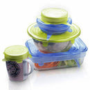 Silicone Food Lid, 12 Pcs Stretch Reusable Lids Expandable Silicone Storage
