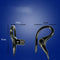 Wireless Earphones Sports Running Ear Hook and Cap Microphone Earplug Green
