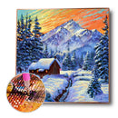Snow House Rhinestone Mosaic Kit 5D DIY Full Drill Diamond Painting (B2343)