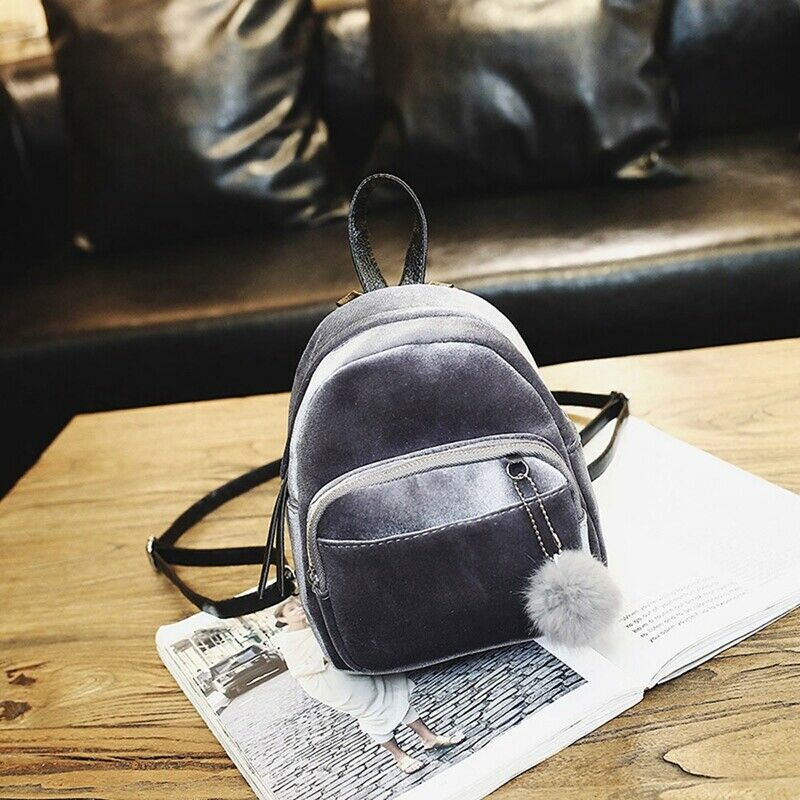 Backpack Women Fashion Small Mini Backpack Solid Women Girls Travel School  T3R9