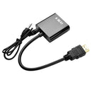 HDMI to VGA Port Male to Famale 1080P Converter Adapter w/3.5mm Audio Cable