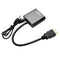 HDMI to VGA Port Male to Famale 1080P Converter Adapter w/3.5mm Audio Cable