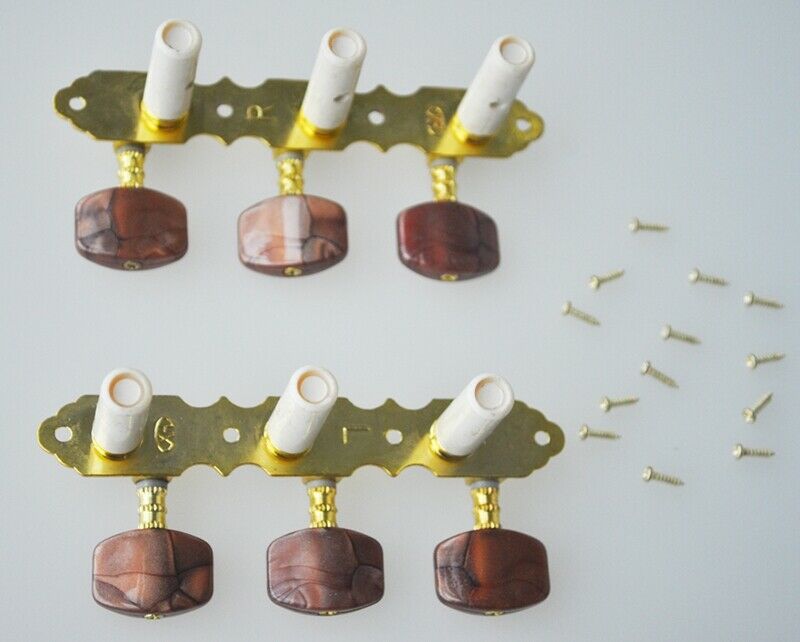 Classical Guitar Tuning Pegs Machine Heads Tuner Brown