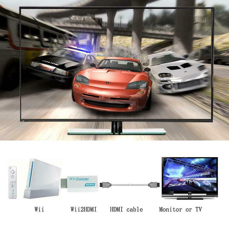 Full HD 1080P Wii to 4K HDMI Wii2 HDMI Converter for PC HDTV Monitor Display