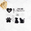 Cat Dog Paw Print Silicone Clear Rubber Stamps Seal Scrapbooking Album Card