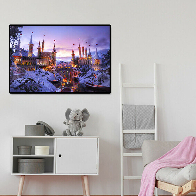 1000pcs Snow Castle DIY Puzzle Paper Jigsaw Kids Adults Assembling Picture