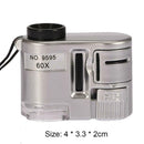 LED Money Detector Light Mini Jewelry Microscope With UV Light Pocket