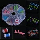 Portable Crochet Knitting Tool Kit Mixed Color Stitch Set for DIY Craft