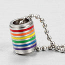 Charms Stainless Steel Pendant DIY Necklace Pride Pendant Rainbow Jewelry