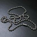 Stainless Steel Bead Metal Bead Necklace Chain J7R1