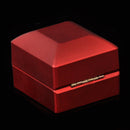 Red Polish LED Lighted Ring Box Engagement Wedding Diamond Jewelry Display Gift