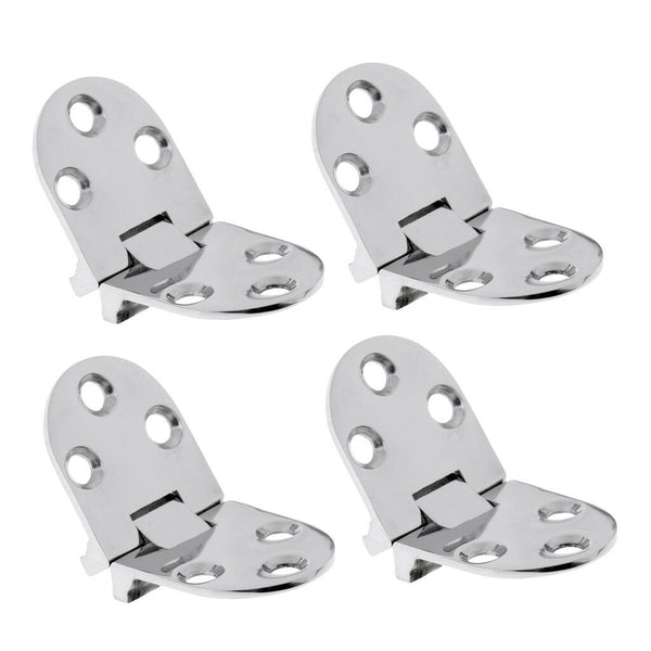 4pcs Stainless Steel Boat RV Yacht Cabinet Cupboard Strap Hinge Door Hinge