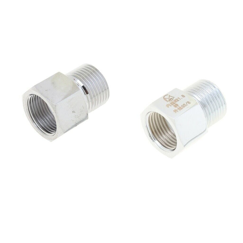 2 pcs 304 Stainless Steel Co2 Regulator Adaptor W21.8 to G5/8 and M22x1.5 to