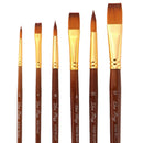 6x Artist Paint Brush Set Nylon Hair for Acrylic Oil Watercolor Art Paitning