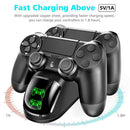 PS4 PlayStation4 Controller Dual USB Charger LED Dock Station Charging Stand
