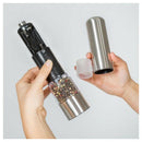Press style round pepper grinder Electric Mill in Stainless Steel, Salt Mil