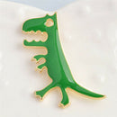 Cartoon Dinosaur Animals Girl Enamel Collar Pins Badge Corsage Brooch JewelryPES