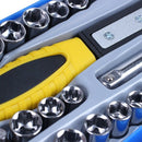 38 In 1 Torque Wrench Socket Set 3/8 Inch/Metric Ratchet Driver Socket Wren