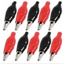 50 x Crocodile / Alligator Clips Connectors for Test Leads Red and Black 36mm ^