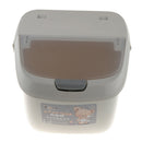 Kitchen Food Storage Container Beans Rice Box with Measuring Cup Lid Gray