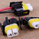 2pcs H11 H8 Female Adapter Connector Ceramic Socket Plug fr Headlight Fog Light