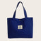 Canvas Handbag Women Totes Casual Large Capacity Shopping Bag (Dark Blue)