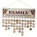 Wood Birthday Reminder Boards Plaque Sign Family &Friend DIY Calendar