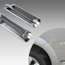 2x Universal Plastic Chrome Car SUV Air Flow Fender Vent Super Side Decorat N0I0