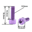 4 Pieces Water Bottle Cage Bolts Alloy - Bike Cycle Cycling Purple