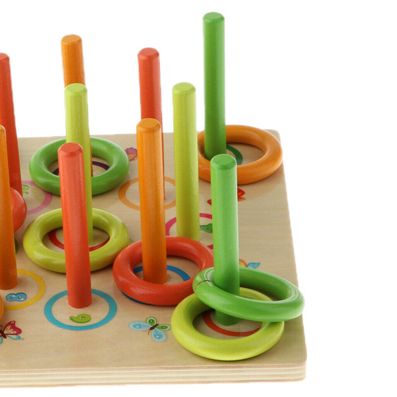 Wooden Educational Toys, Color Rings Stacking Toddler Puzzles Toys, For Kids
