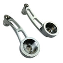 1 Pair Chrome Billet Aluminum 4-1/4 Window Crank Handle Kit Replacement for Ford