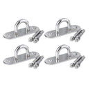 4Pcs 9Mm Stainless Steel Ceiling Hook Oblong Pad Eye Plate,Marine Hardware
