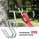 2pcs Easy Apply Hammock Hook S Shape Durable Stainless Steel Portable Travel