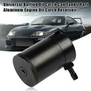 Baffled Aluminum Oil Catch Can 2 Port Oil Catch Tank Reservoir Universal